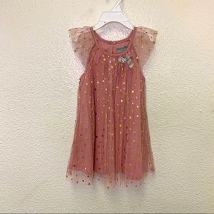 Nannette baby pink dress size 24m - stars - vestido rosa de niña con estrellas